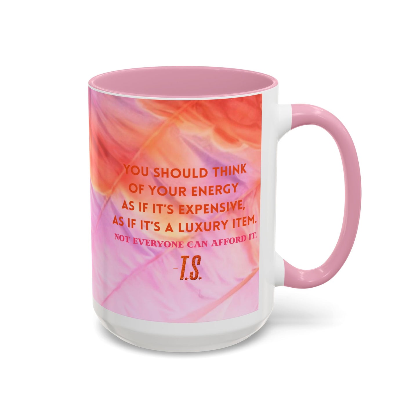 Colorful Luxury Energy Inspirational Mug, Motivational Coffee Cup, Unique Gift, Office Decor, Self-Care Reminder