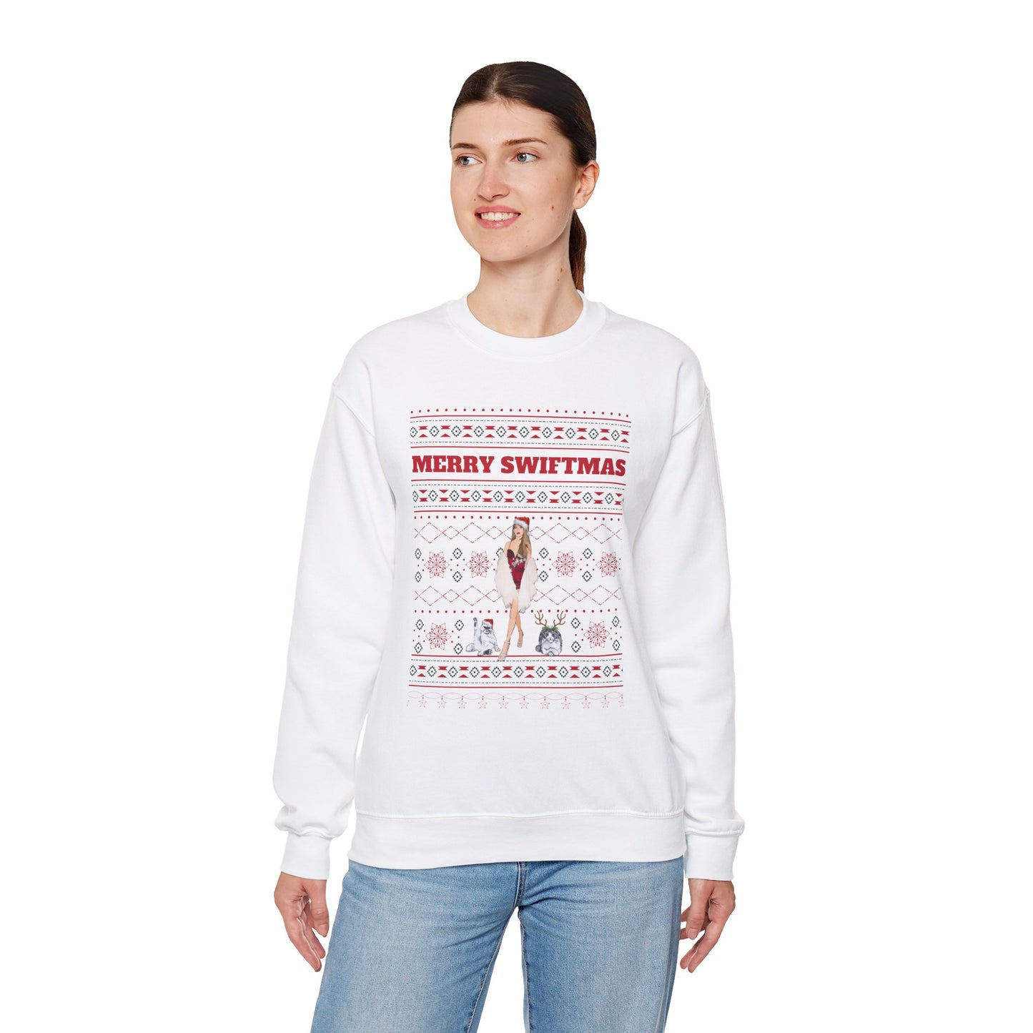 Ugly Swiftmas Sweater - Unisex Heavy Blend™ Crewneck Sweatshirt