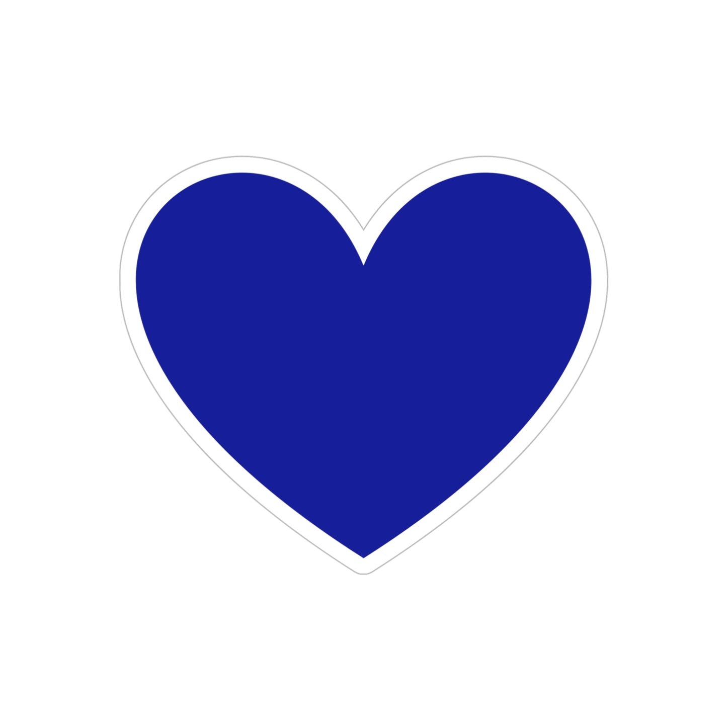 Blue Heart - Transparent Outdoor Stickers, Die-Cut, 1pc