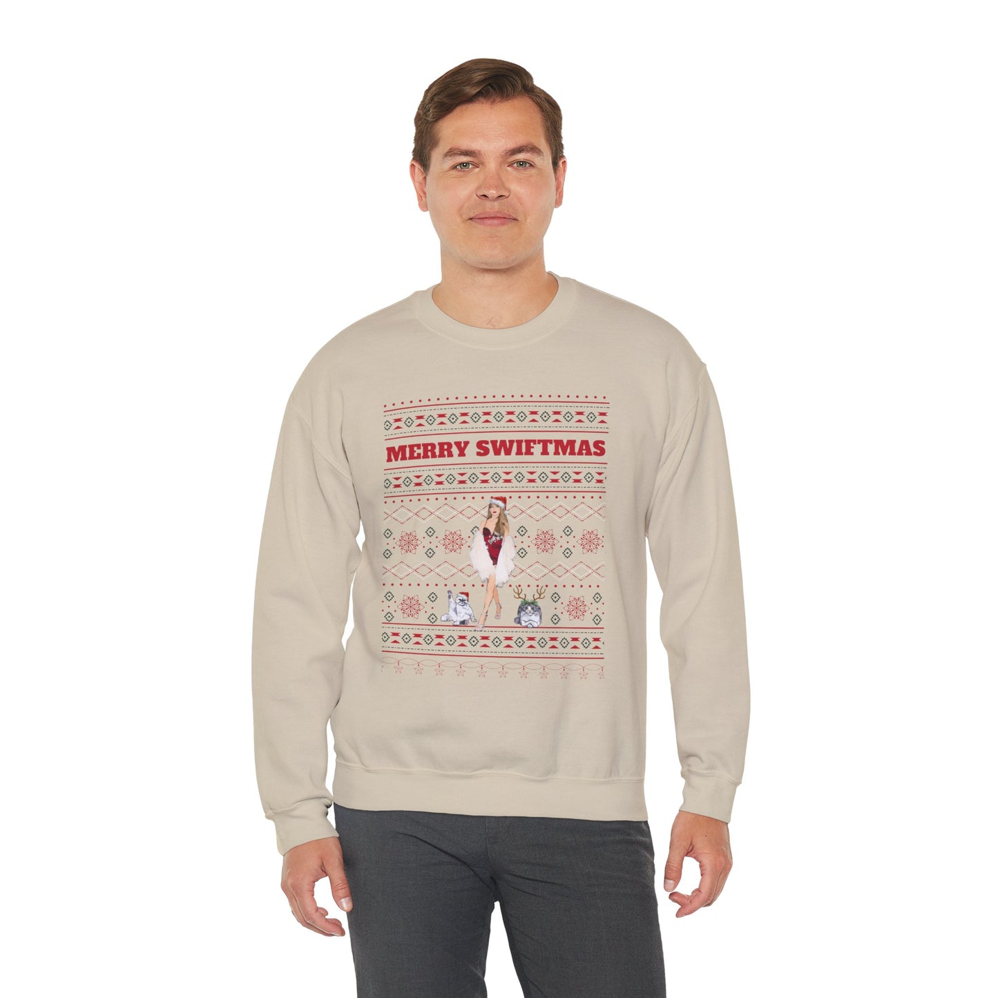 Ugly Swiftmas Sweater - Unisex Heavy Blend™ Crewneck Sweatshirt