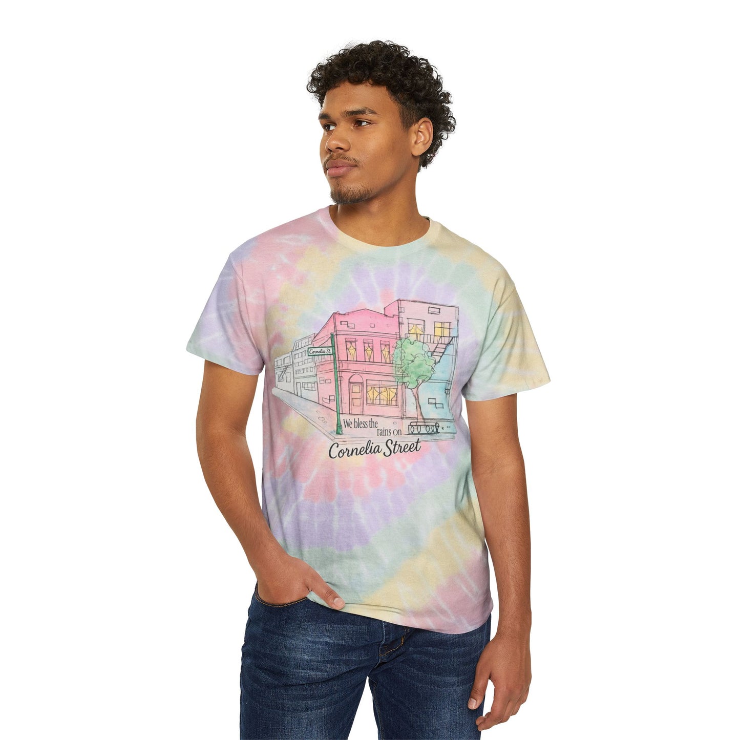 Cornelia Street Pastel Tie Dye Graphic Shirt