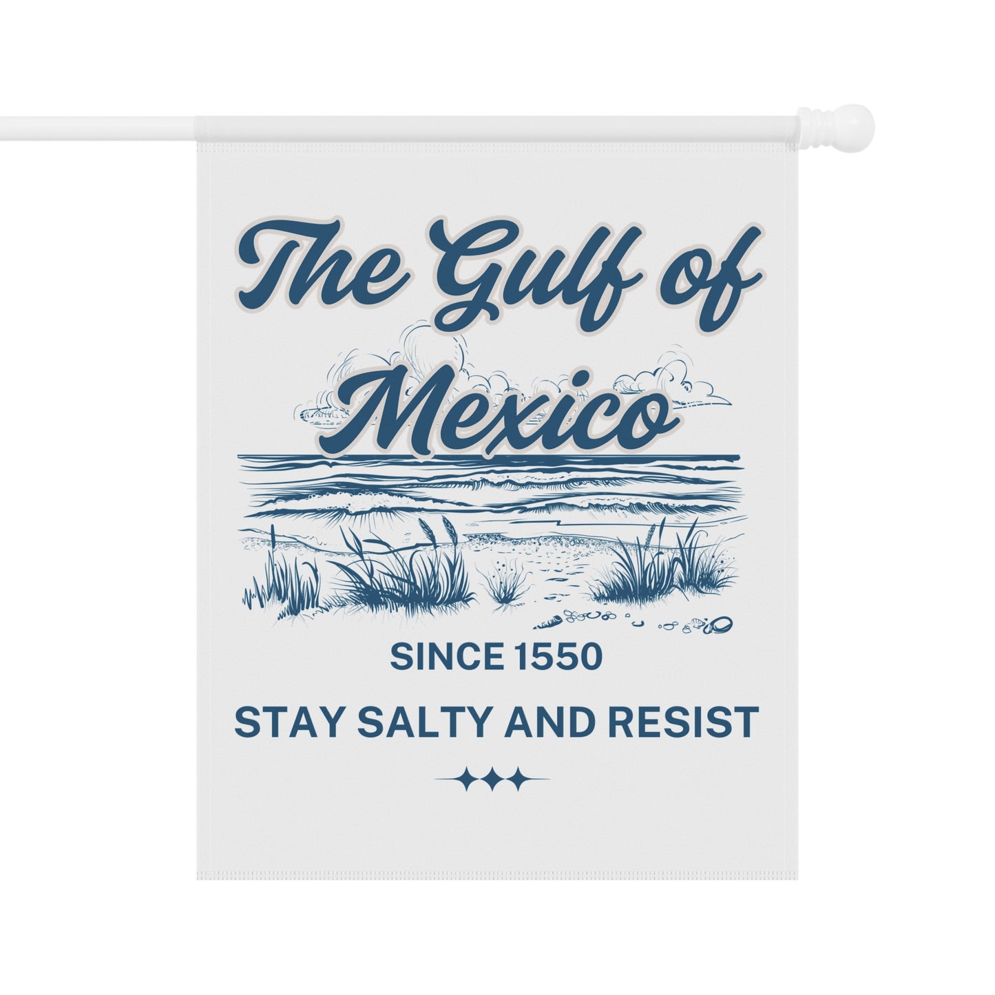 The Gulf of Mexico Garden Banner, Coastal Decor, Beach House Sign, Nautical Flag, Outdoor Patio Art, Summer Welcome Flag