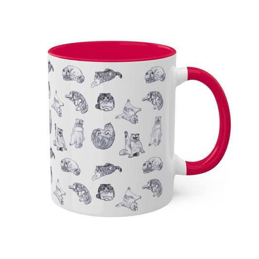 TayTay Cats Colorful Mugs, 11oz