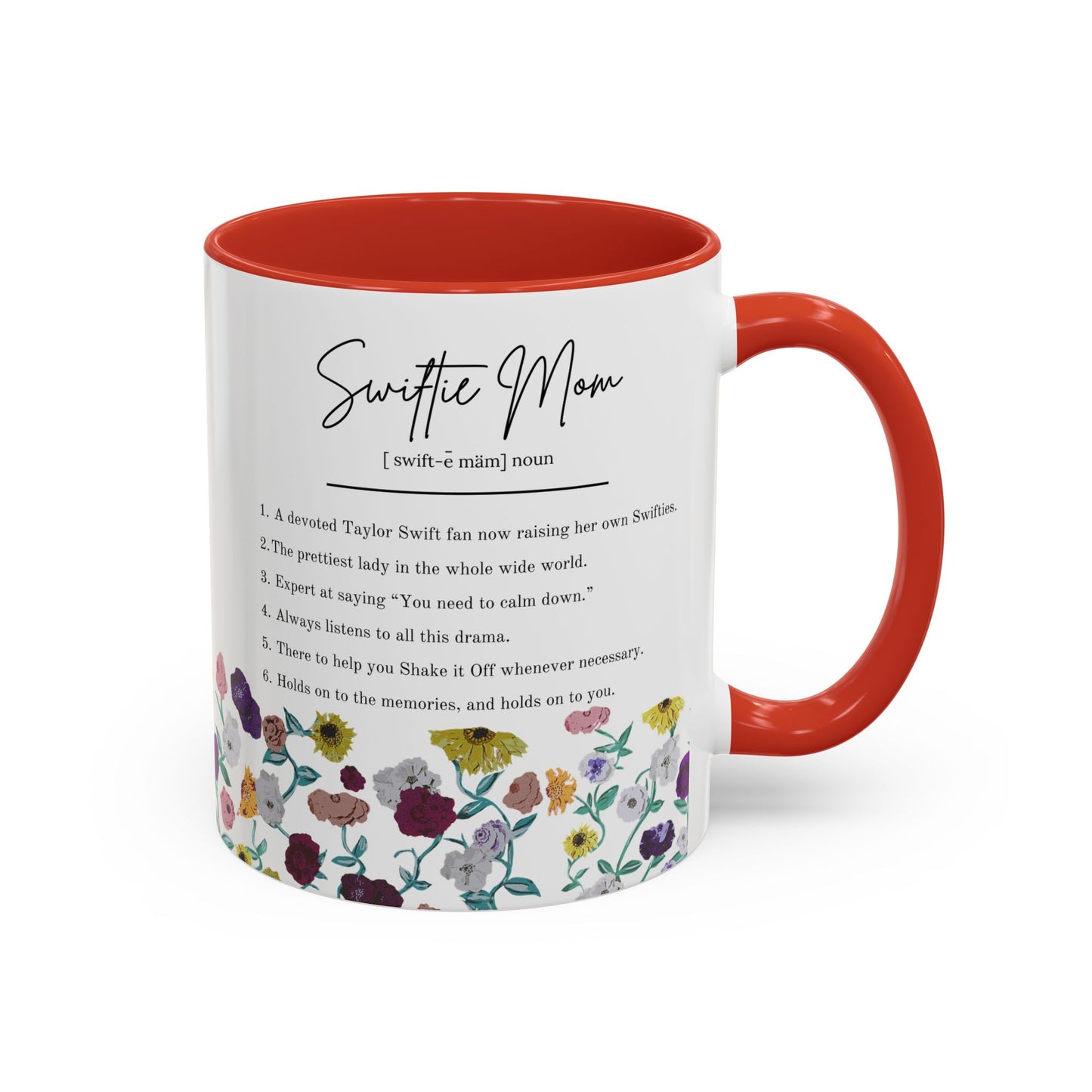 Swiftie Mom Acoustic Set Floral Piano Design - Accent Coffee Mug (11oz)