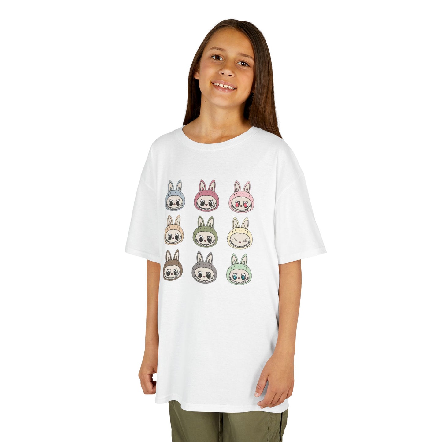 KIDS Cute Character Tee, Kids Cotton T-Shirt, Pastel Animal Shirt for Easter, Spring Fashion, Birthday Gift