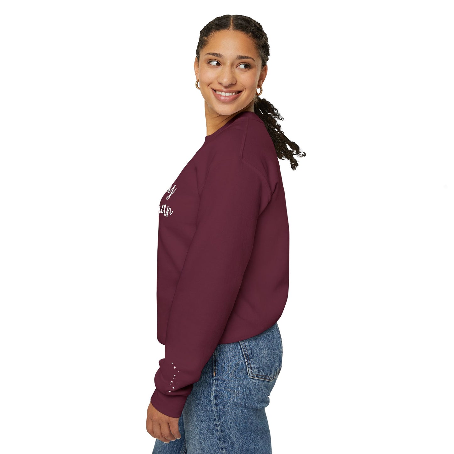 Embroidered Witchy Woman Unisex Heavy Blend™ Crewneck Sweatshirt