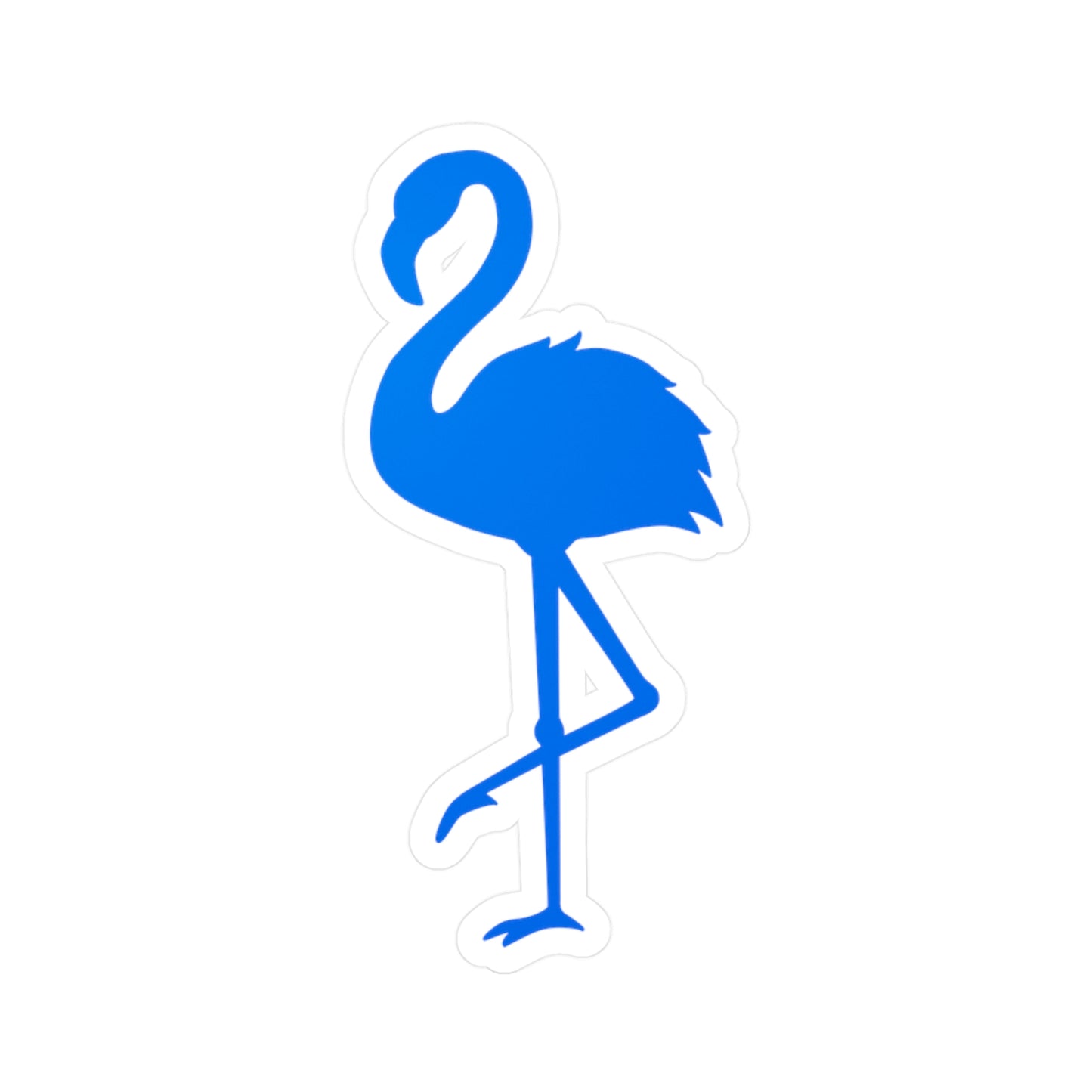 blue flamingo - kamala harris - discreet support - Vinyl Decal Sticker - water and UV resistant