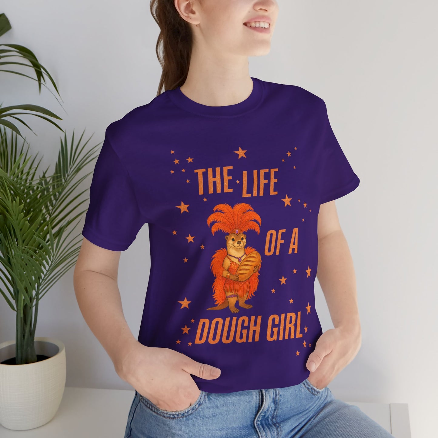 The Life of a Dough Girl Otter Tee, Perfect for Baking Enthusiasts, Cute Cooking Gifts for Her, Summer Casual Wear, Dough Girl Design