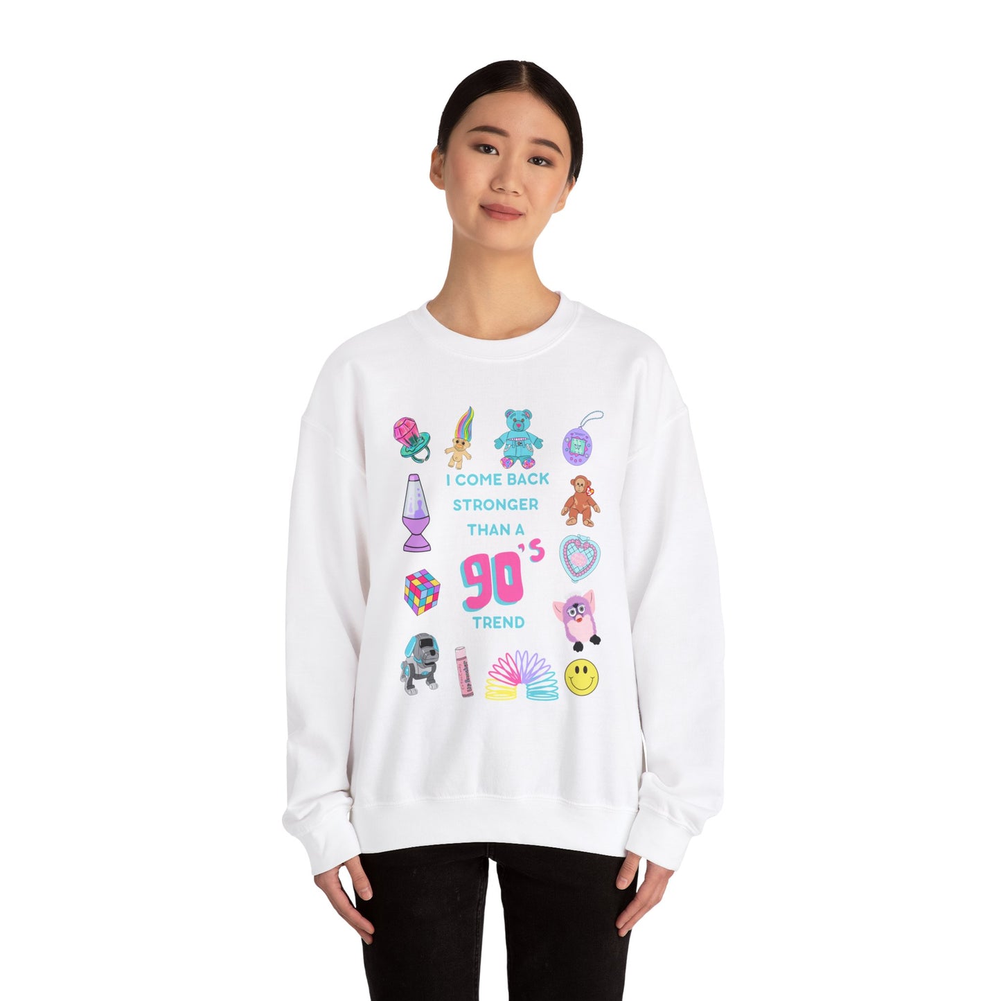 I come back stronger than a 90s trend - willow - swiftie - 90s nostalgia - Unisex Heavy Blend™ Crewneck Sweatshirt