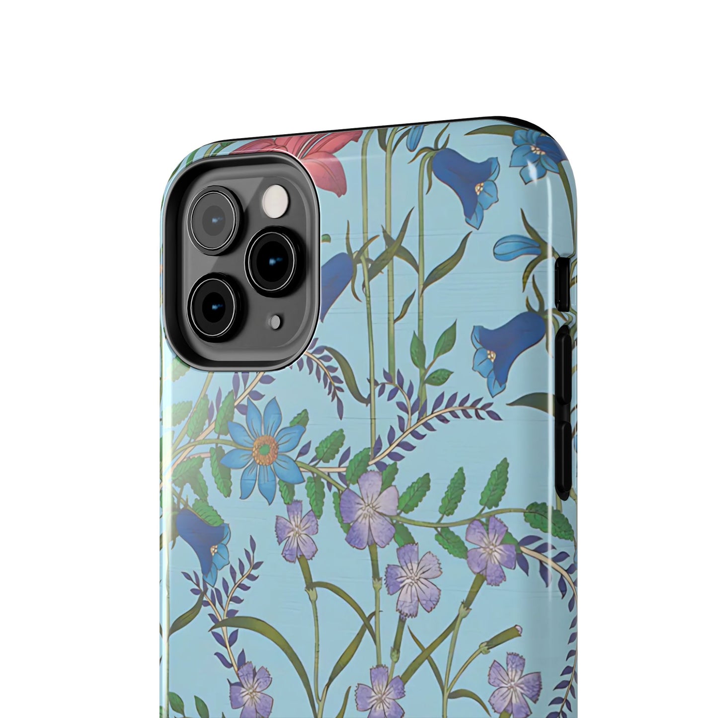 Vibrant Floral Tough Phone Case "Flora Blue"- Durable Protection for Your Device