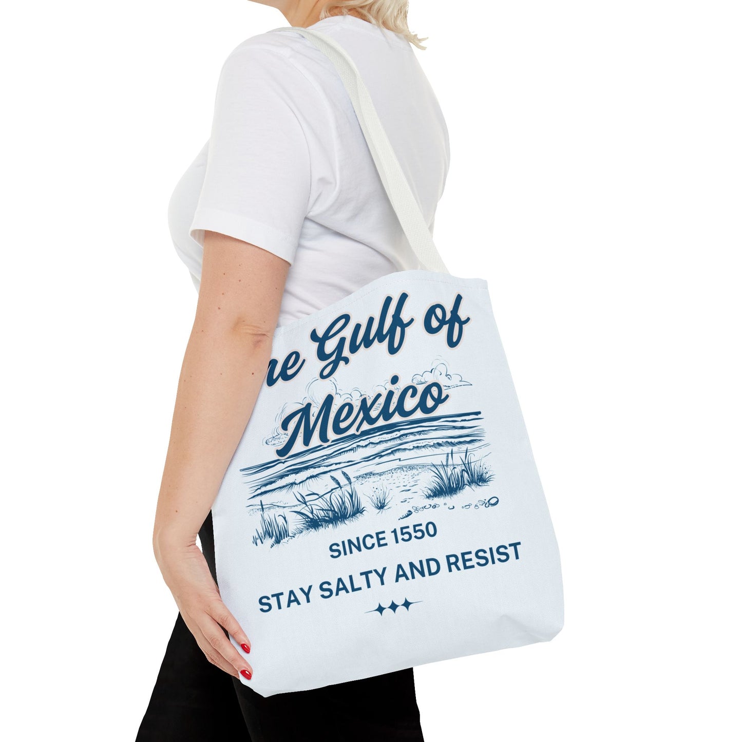 Beach-Themed Tote Bag, Gulf of Mexico Design, Nautical Carryall, Summer Essential, Gift for Beach Lovers, Eco-Friendly Bag