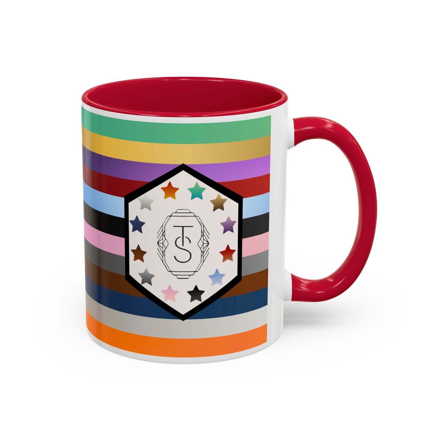 TAYpendence Day - Colorful Striped Coffee Mugs - Unique Gift for Coffee Lovers, Colorful Cups, Rainbow Mugs, Personalized Drinkware, Gift for Her