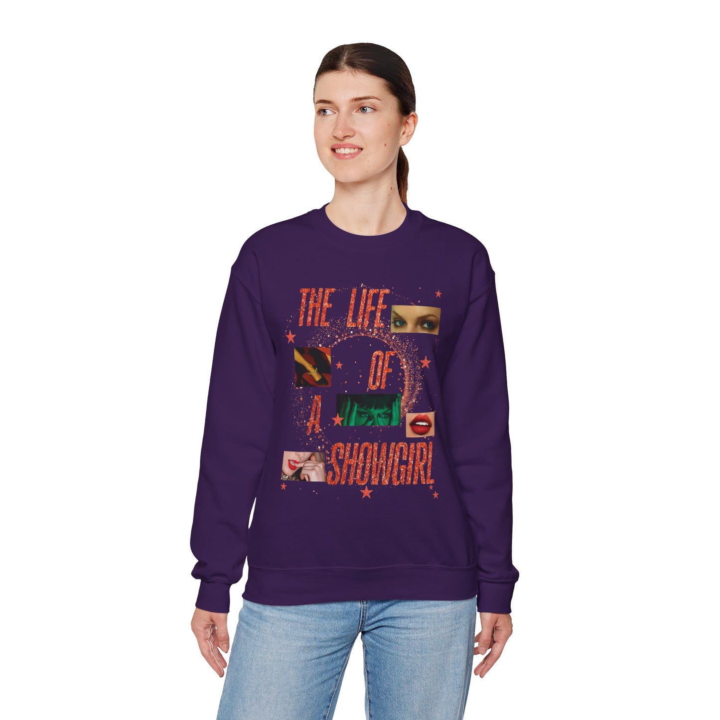 Showgirl Life Collage Sweatshirt | Cozy Unisex Crewneck, Perfect Gift for Performers, Birthday, Dance Lovers, Fashion Statement