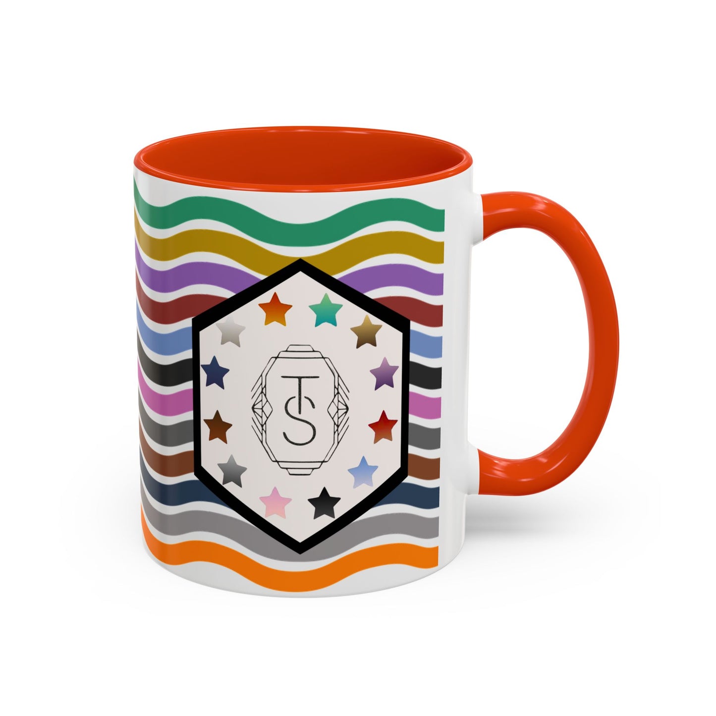 Wavy Tay-pendence Day Flag - Colorful Coffee Mugs - Spirited Sipware for Home, Office, Birthdays, or Holidays, Unique Gift Idea, Customizable Designs, Vibrant Drinkware