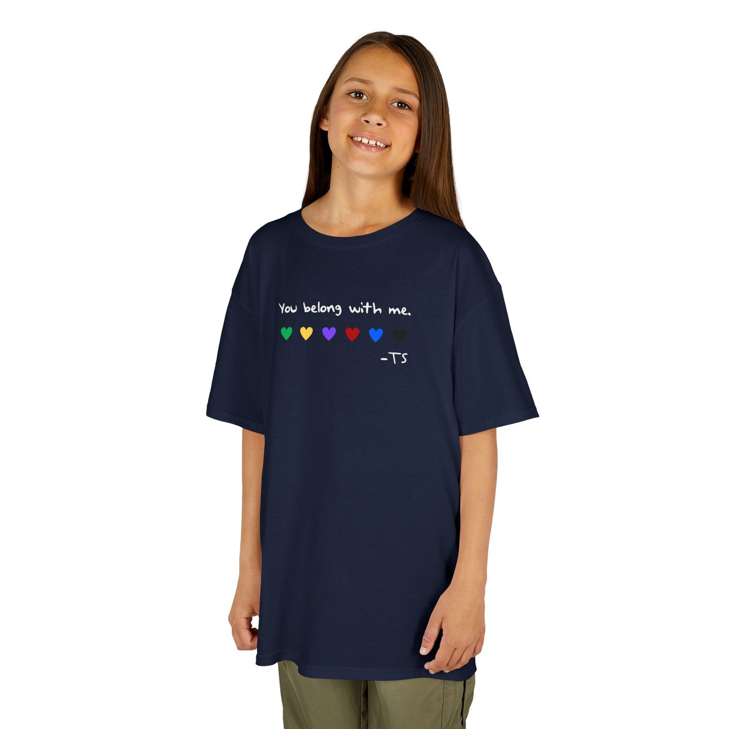 Kids Tee, You Belong With Me - T-Shirt, Cute Children’s Shirt, Gift for Kids, Birthday Outfit, Playful Spring Apparel