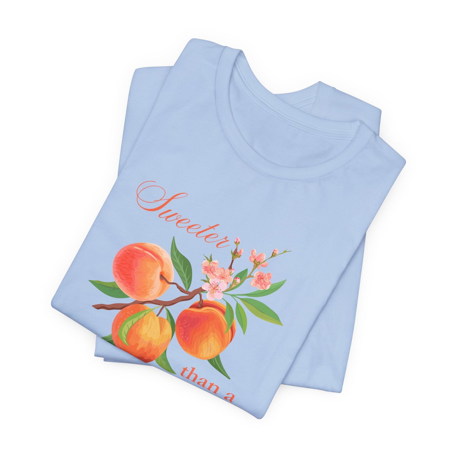 Sweeter than a Peach, Softer than a Kitten - Bella Canvas Unisex Jersey T-Shirt | Graphic Tee for Cat Lovers, Gifts for Her, Birthday Present, Casual Wear, Peach and Kitten Designs