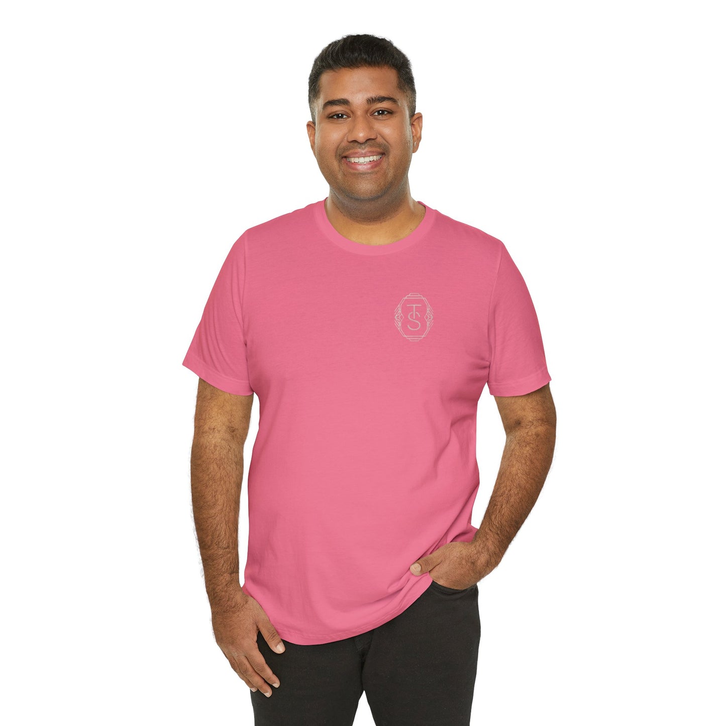 Minimalist Chest Initials Crest Tee