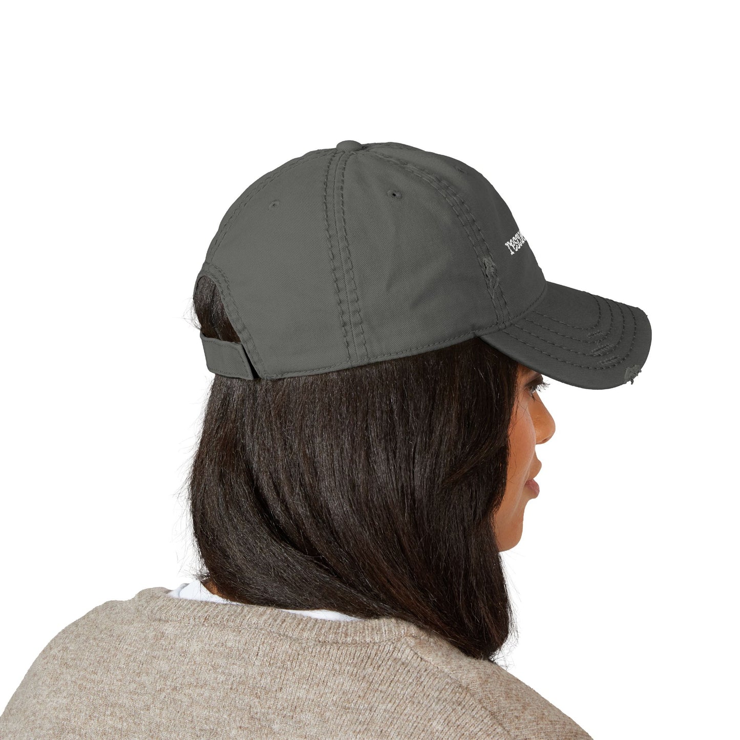 Rescue Mama Embroidered Distressed Hat - Casual Style, Perfect Gift for Pet Lovers, Everyday Hat, Relaxed Look