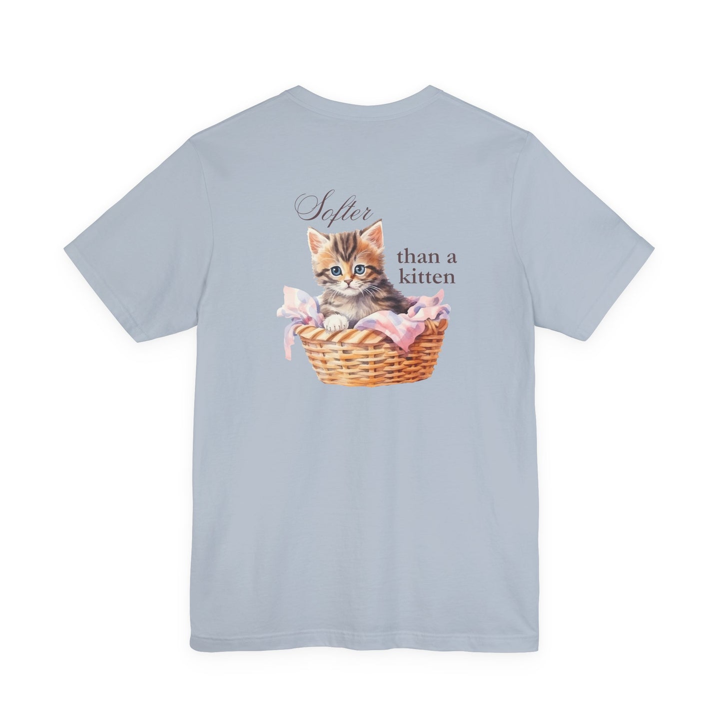 Sweeter than a Peach, Softer than a Kitten - Bella Canvas Unisex Jersey T-Shirt | Graphic Tee for Cat Lovers, Gifts for Her, Birthday Present, Casual Wear, Peach and Kitten Designs