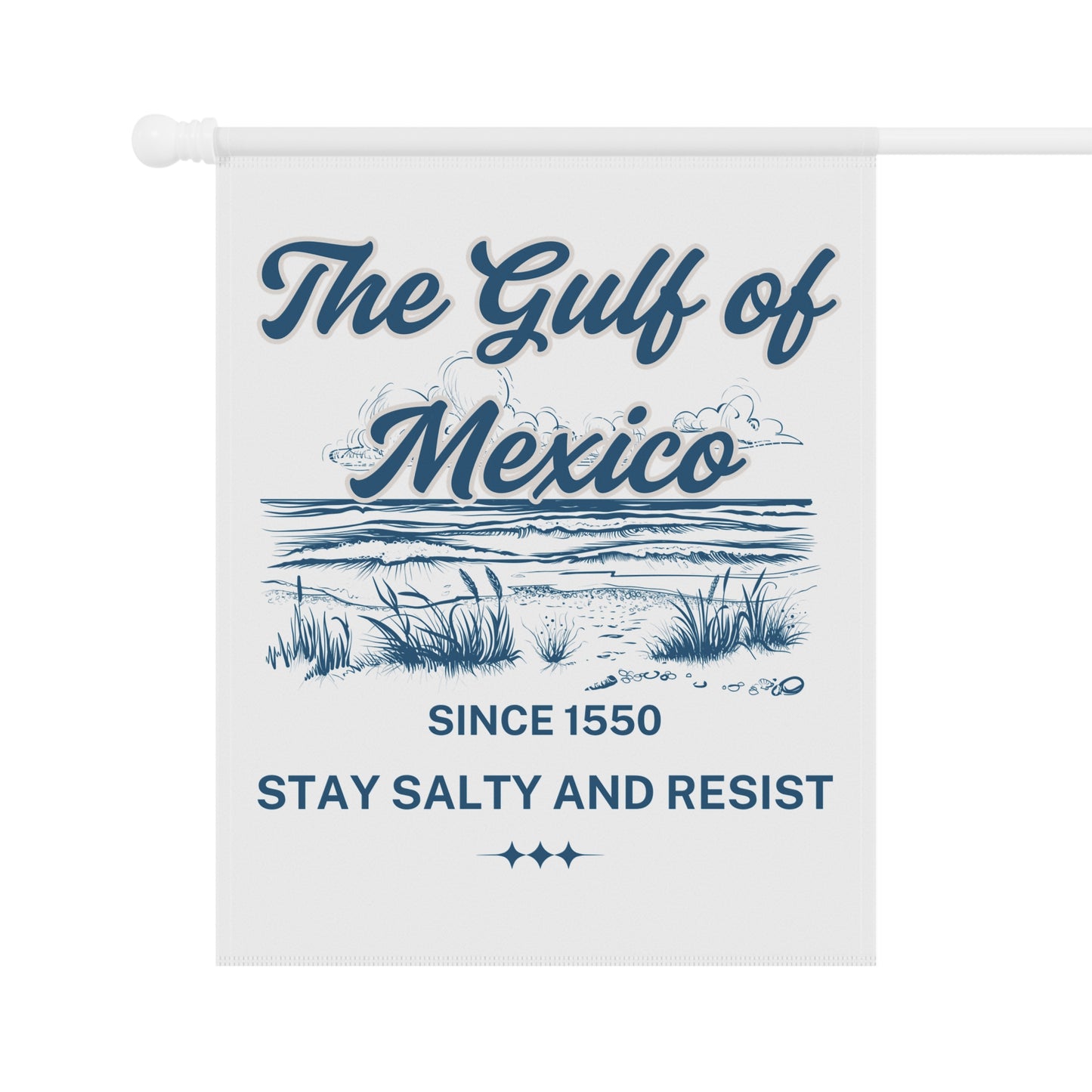 The Gulf of Mexico Garden Banner, Coastal Decor, Beach House Sign, Nautical Flag, Outdoor Patio Art, Summer Welcome Flag