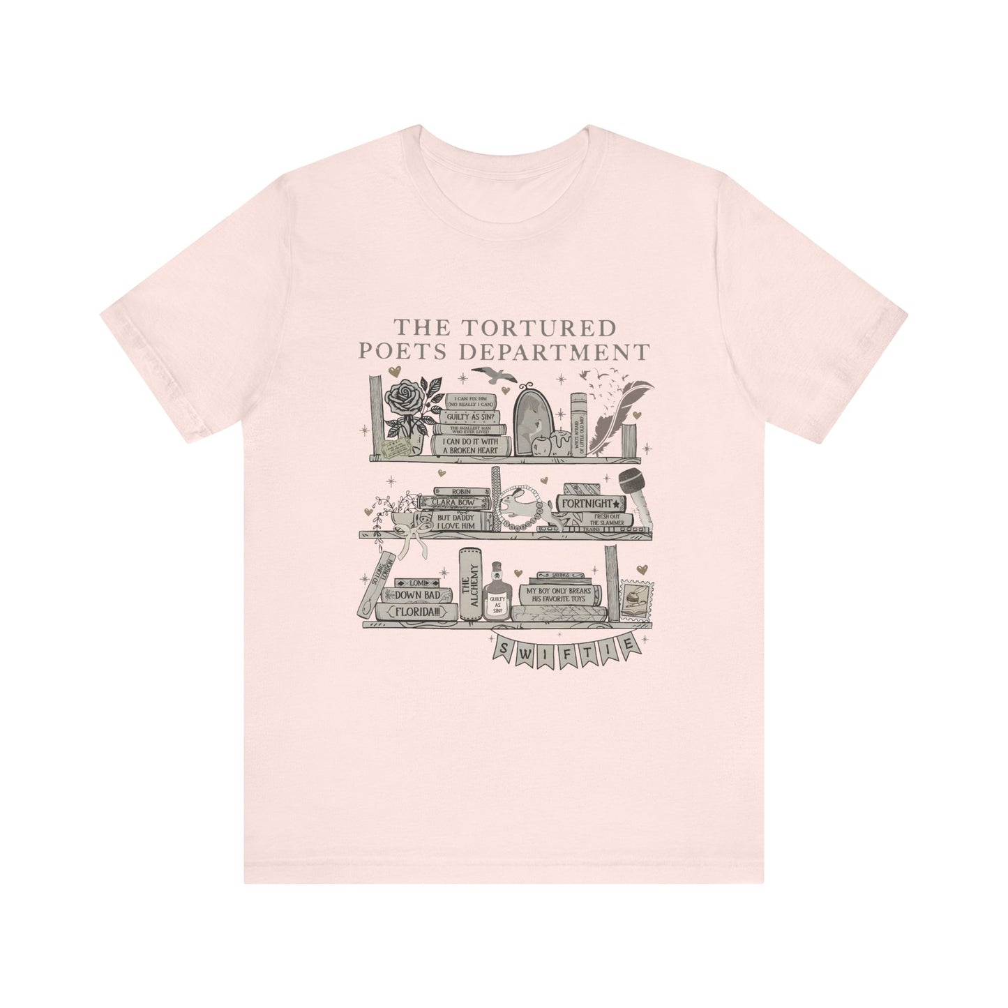 Poet's Bookshelf - Unisex Bella Canvas Jersey Short Sleeve Tee