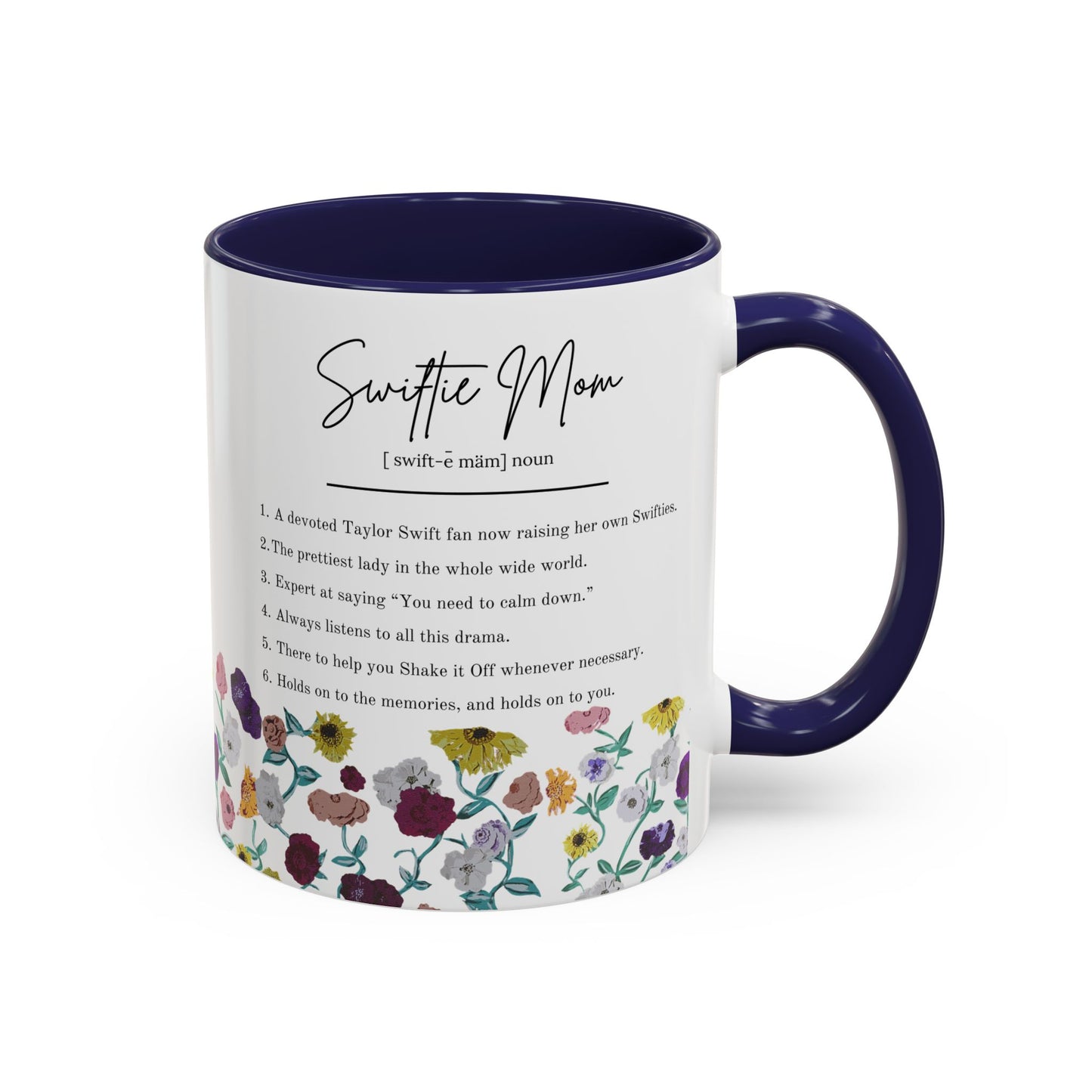 Swiftie Mom Acoustic Set Floral Piano Design - Accent Coffee Mug (11oz)