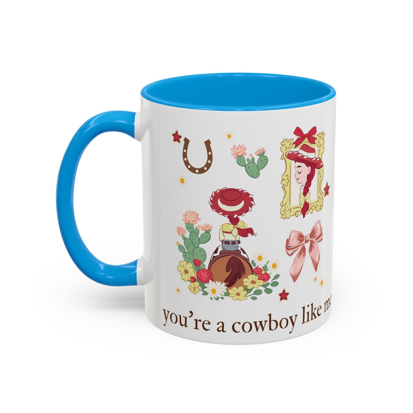 Cowgirl Cowboy Mug – "You're a Cowboy Like Me" Colorful 11oz Ceramic Coffee Cup