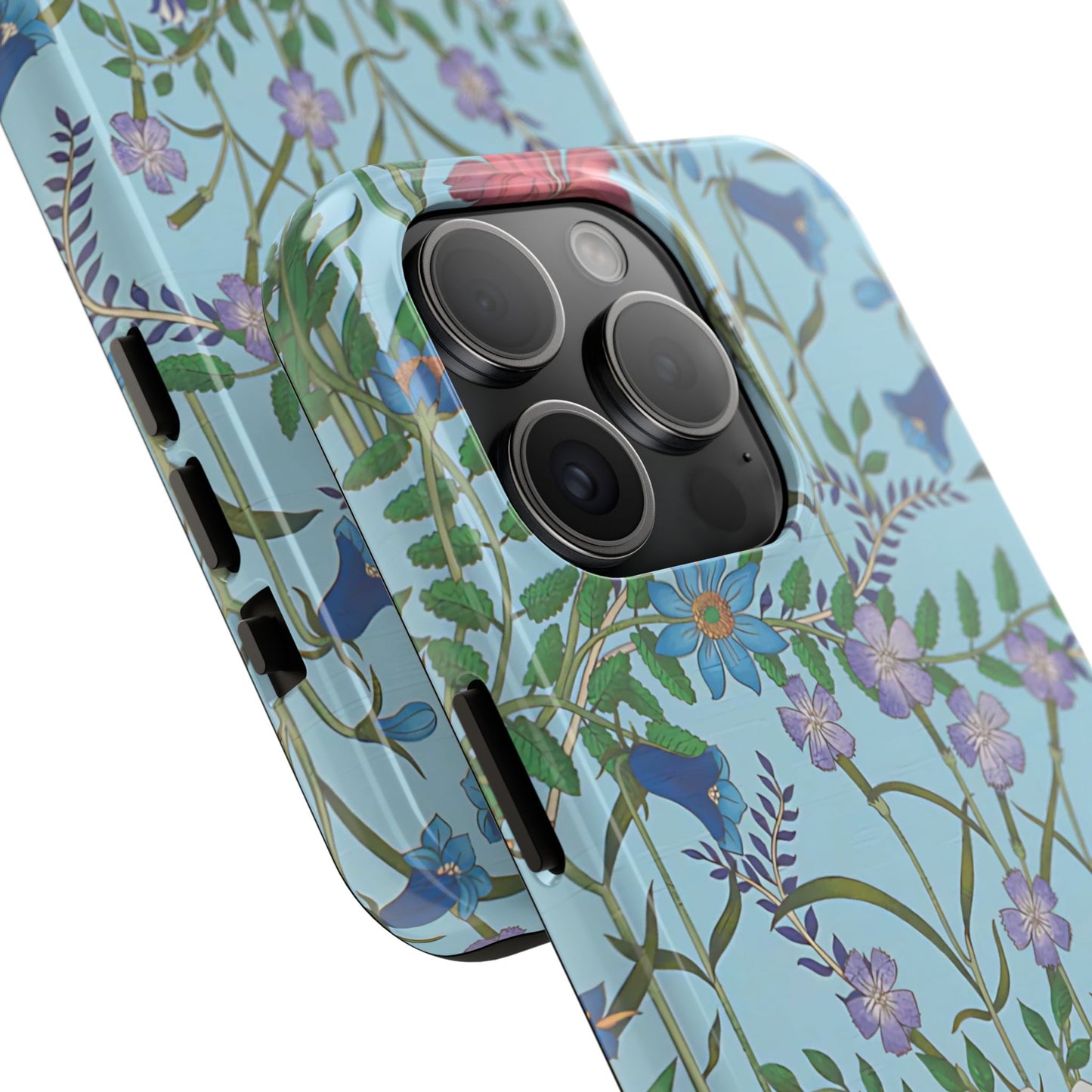 Vibrant Floral Tough Phone Case "Flora Blue"- Durable Protection for Your Device