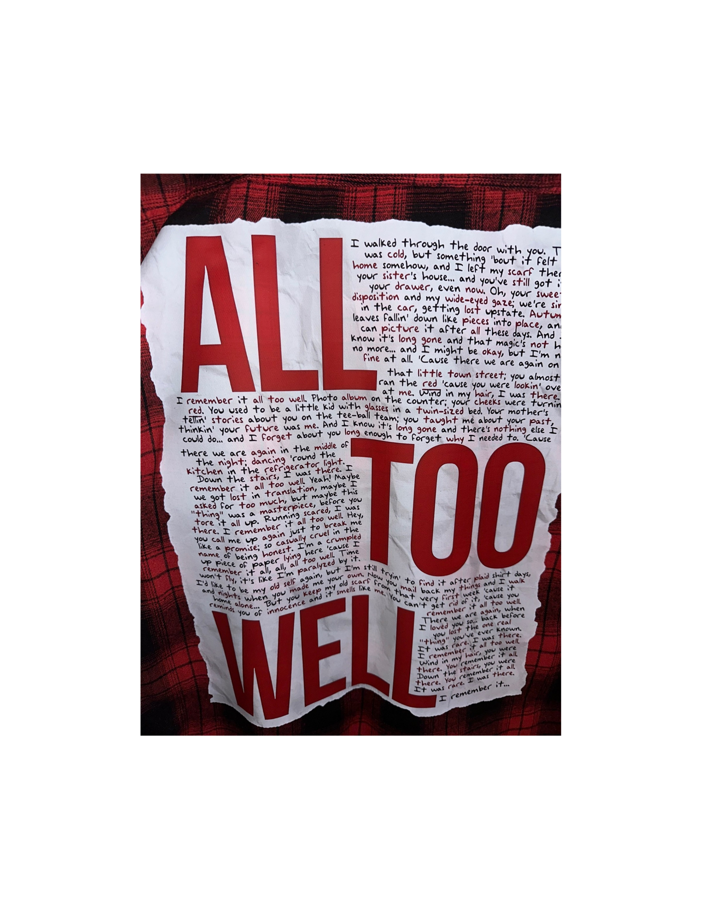 RED Swiftie Upcycled Flannel Shirts