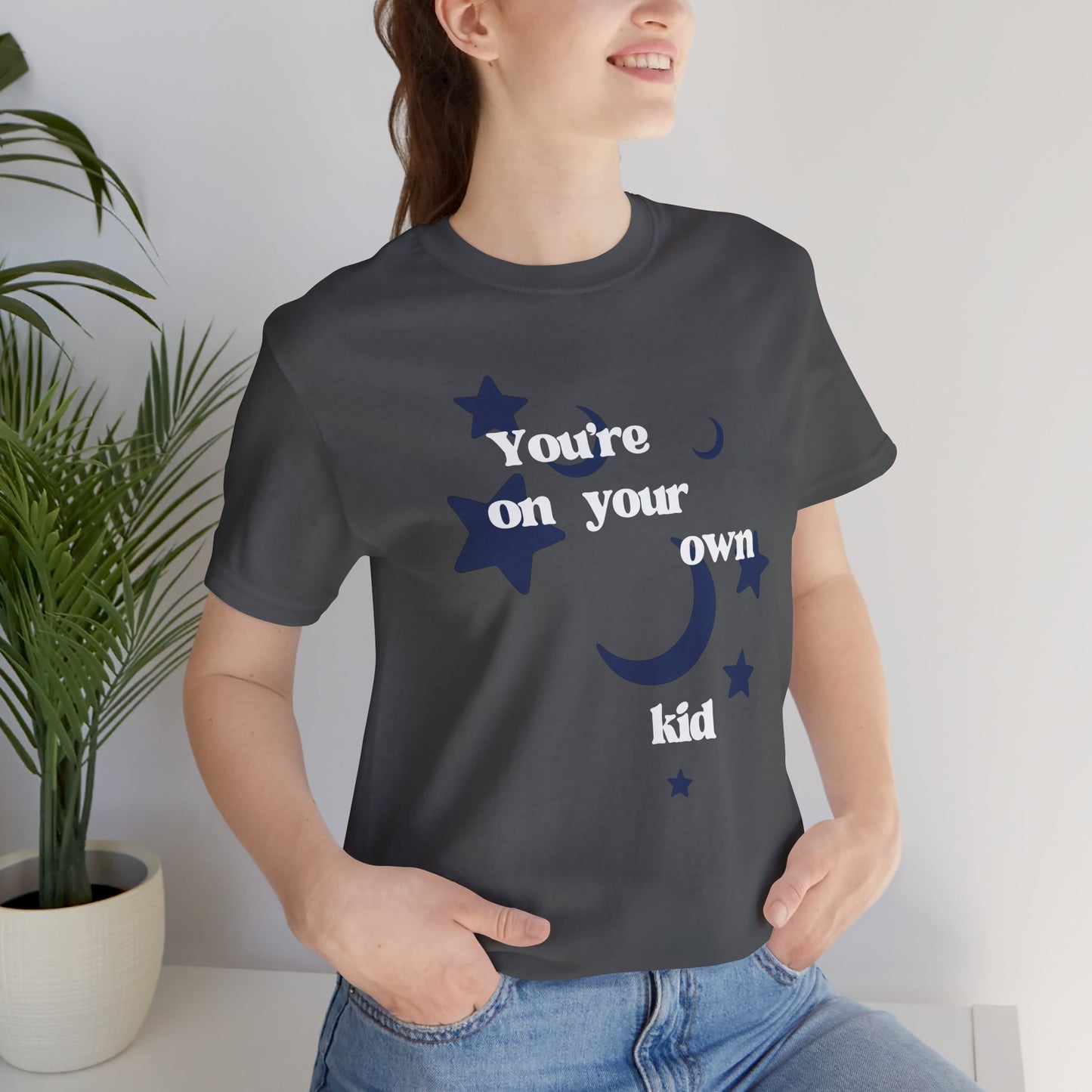 You're On Your Own Kid T-Shirt — Vintage Moon & Stars Graphic Tee