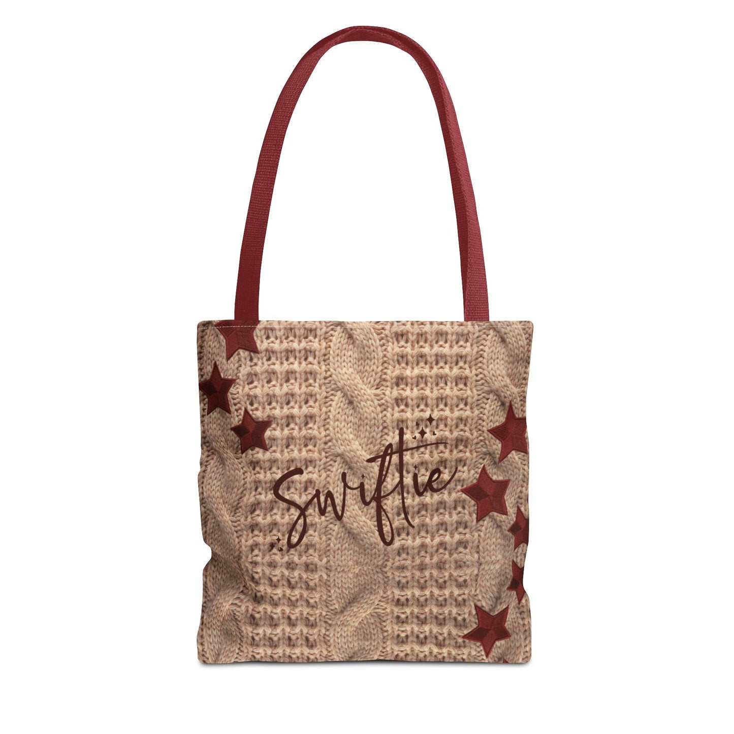 Swiftie Red Holiday Cardigan Inspired Tote Bag