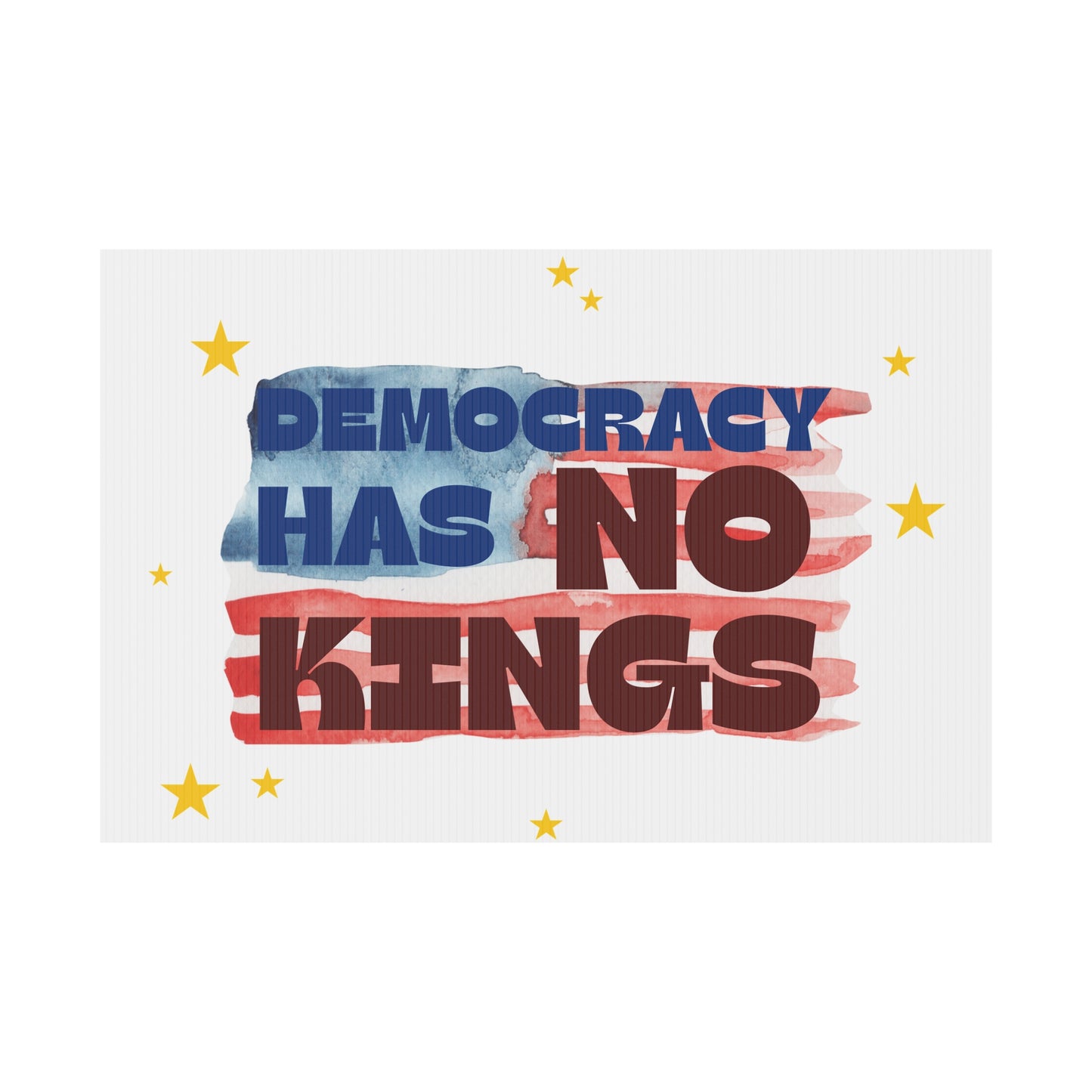 No Kings Yard Sign, Protest Decor, Political Campaign, Home Garden Decor, Independence Day Celebration