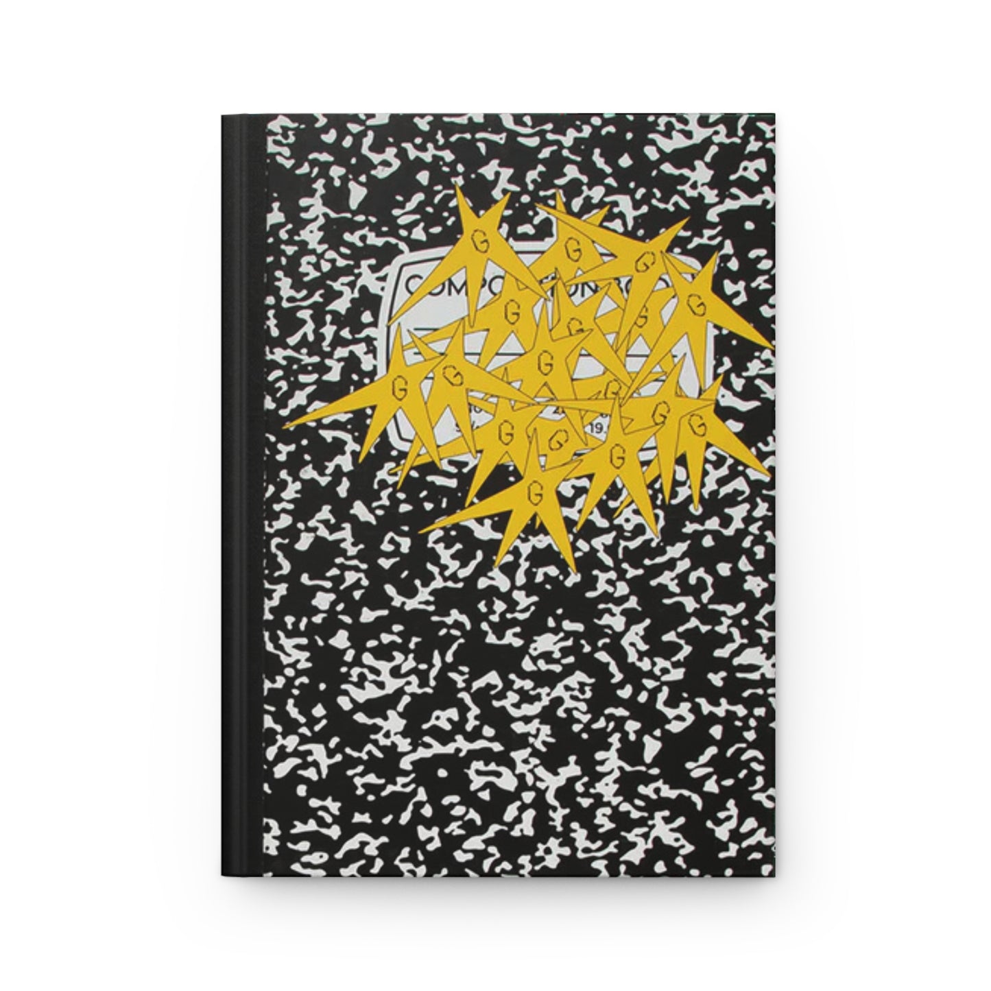 yellow stars - Hardcover Journal Matte