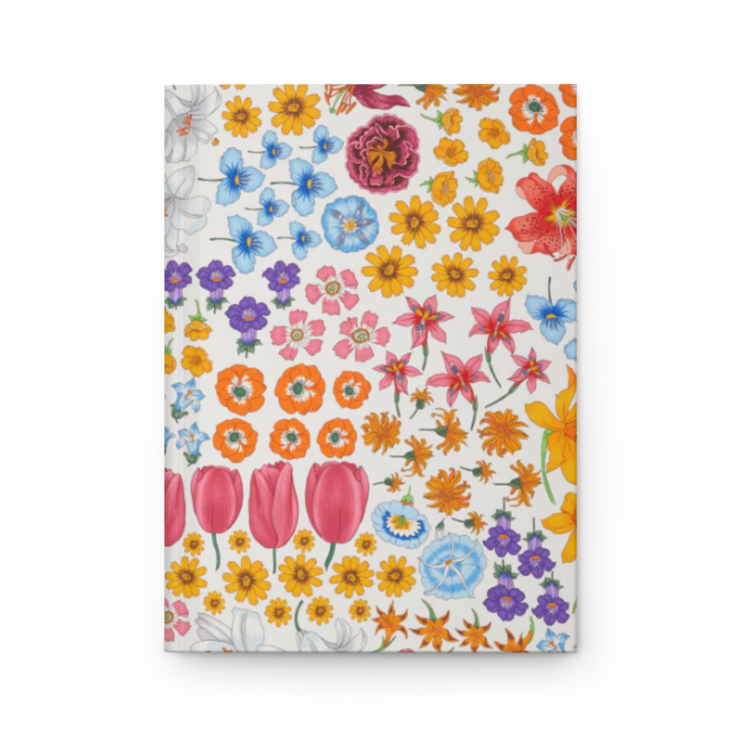 Vibrant Floral Hardcover Journal "Flora White" - Perfect for Journaling and Note-Taking
