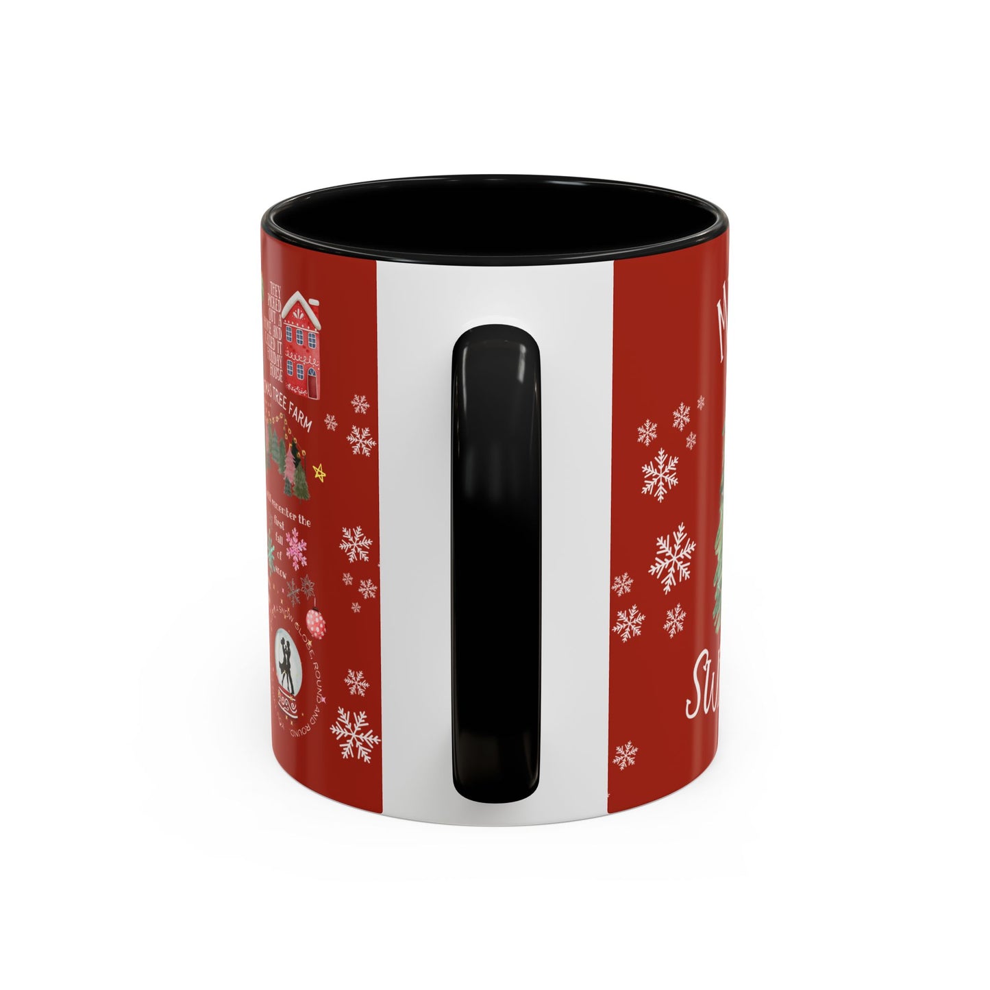 Merry Swiftmas - Swiftie Lyrics Collage - Accent Coffee Mug (11, 15oz)