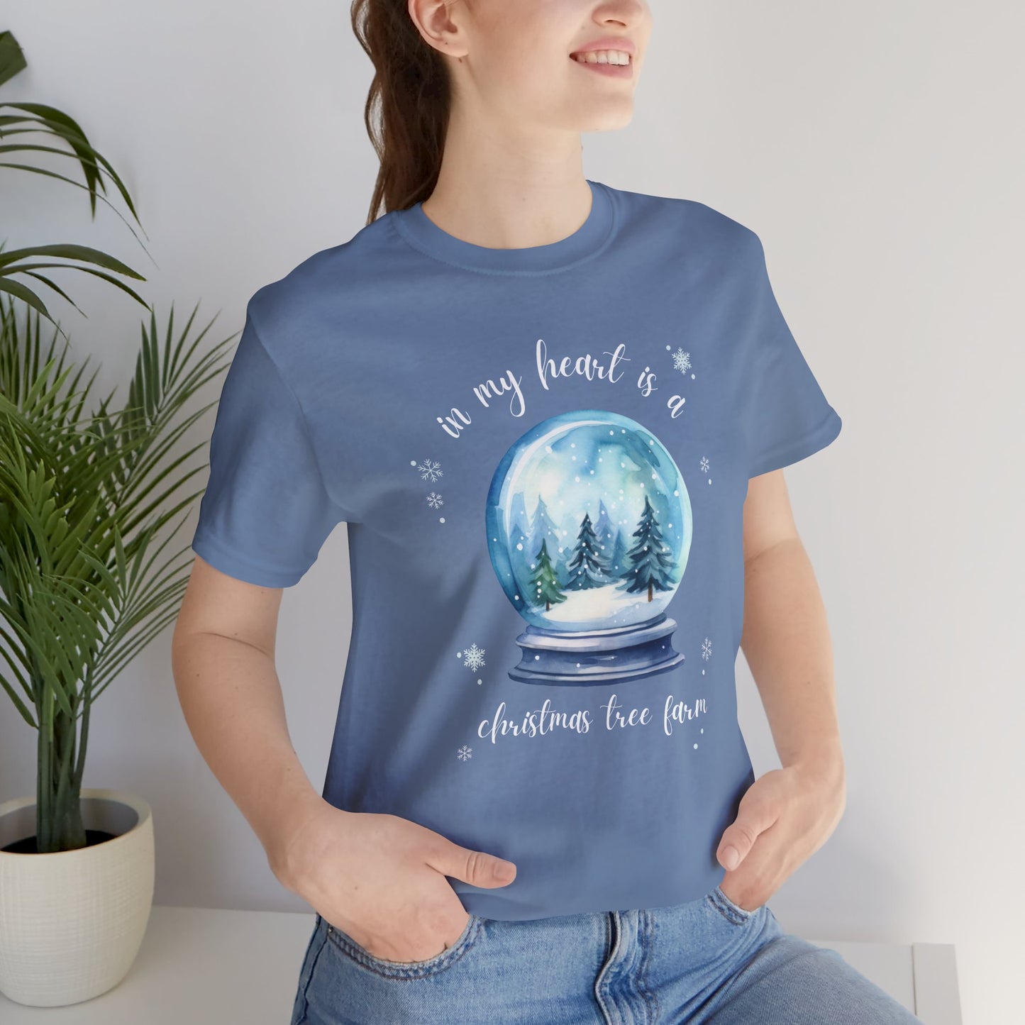 in my heart is a christmas tree farm - Unisex Jersey Short Sleeve Tee