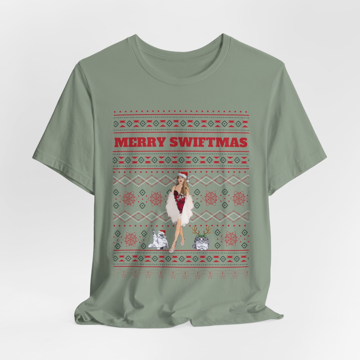 Ugly Swiftmas Sweater Unisex Jersey Short Sleeve Tee