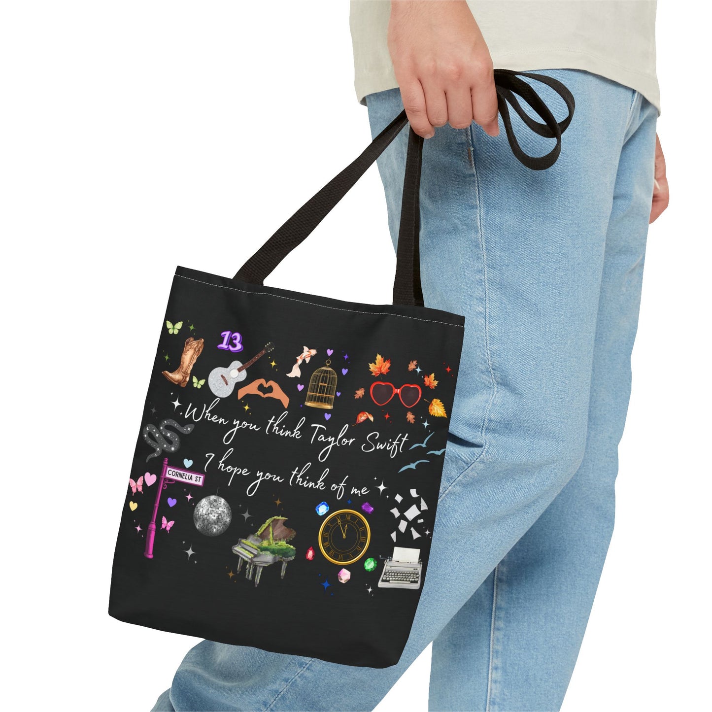 I hope you think of me Tote Bag, Music Lover Gift, Stylish Reusable Bag, Concert Accessory, Fan Merchandise