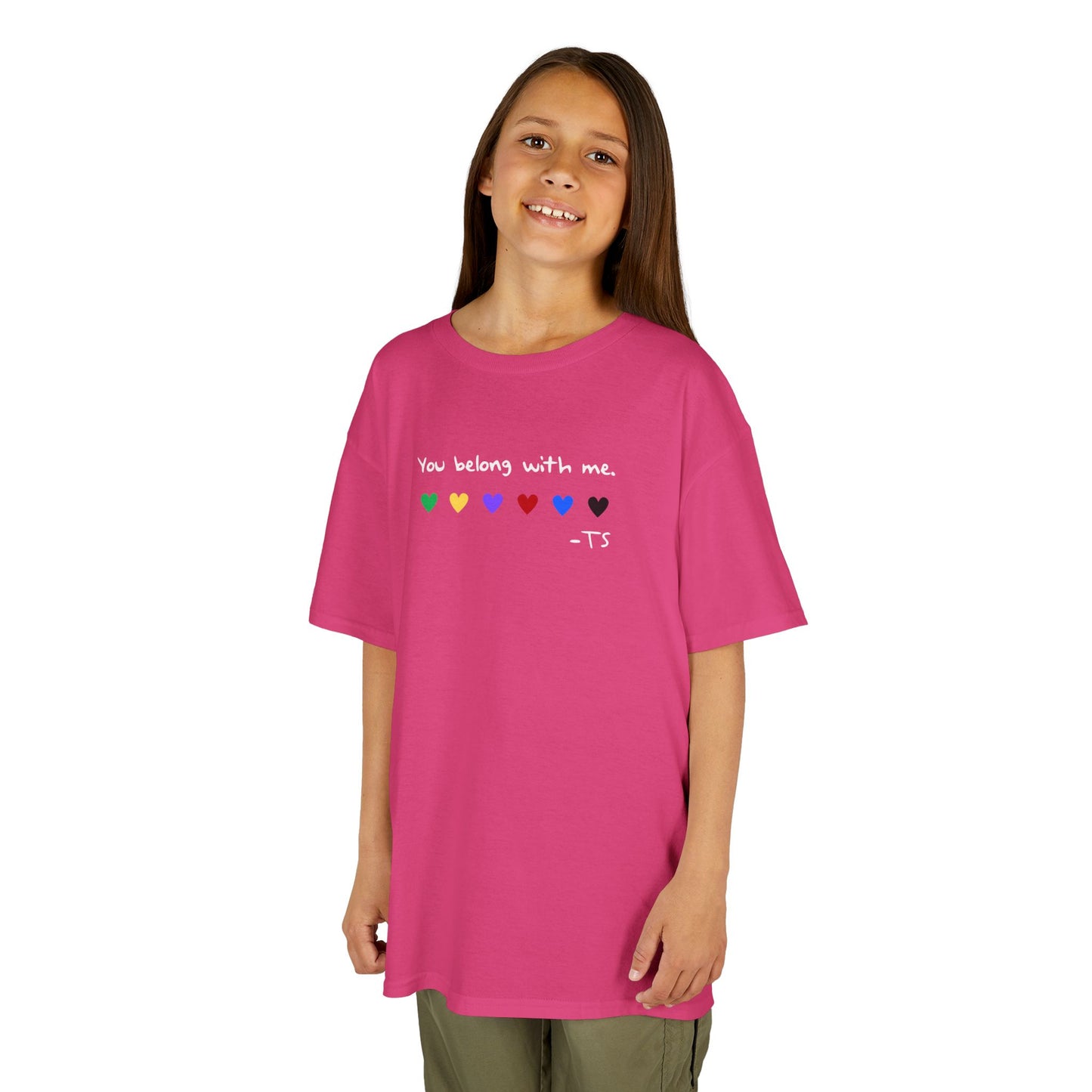 Kids Tee, You Belong With Me - T-Shirt, Cute Children’s Shirt, Gift for Kids, Birthday Outfit, Playful Spring Apparel