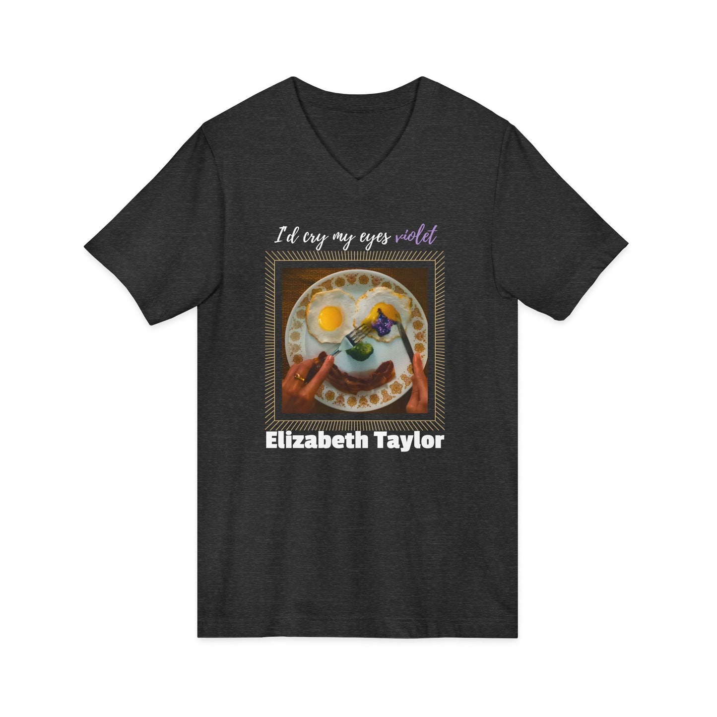 Cry my eyes violet -  Unisex V-neck Tee