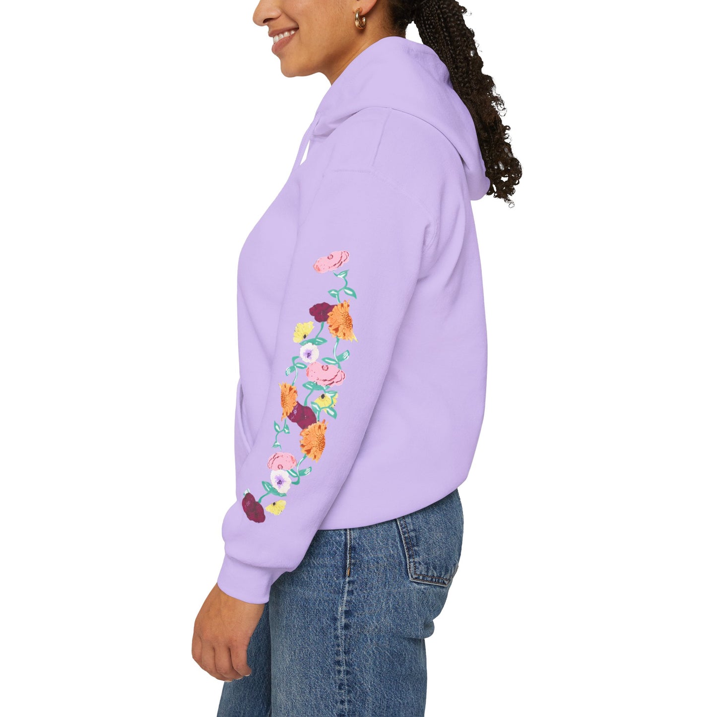 Acoustic Piano Floral Sleeve Hoodie