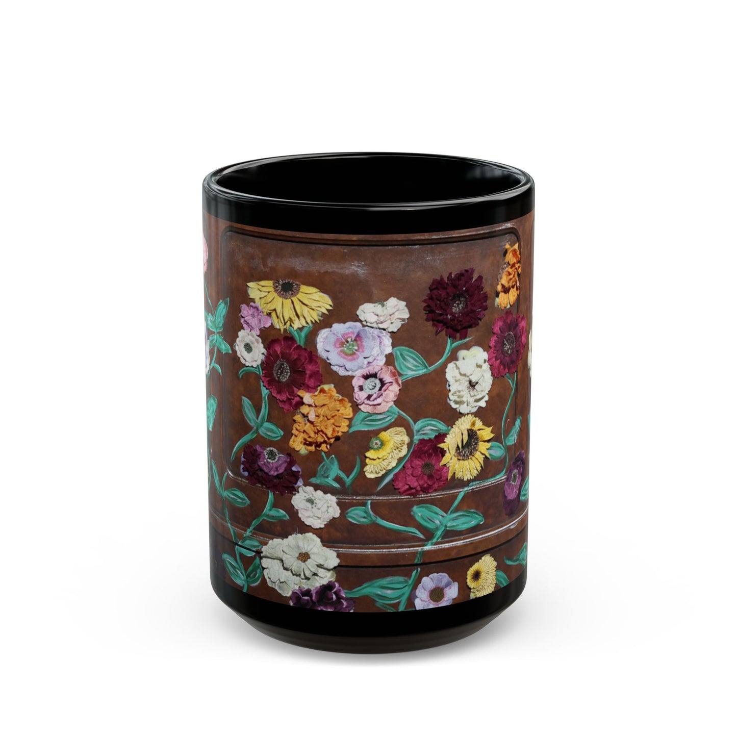 Surprise Song Floral Piano - Black Mug (11oz, 15oz)