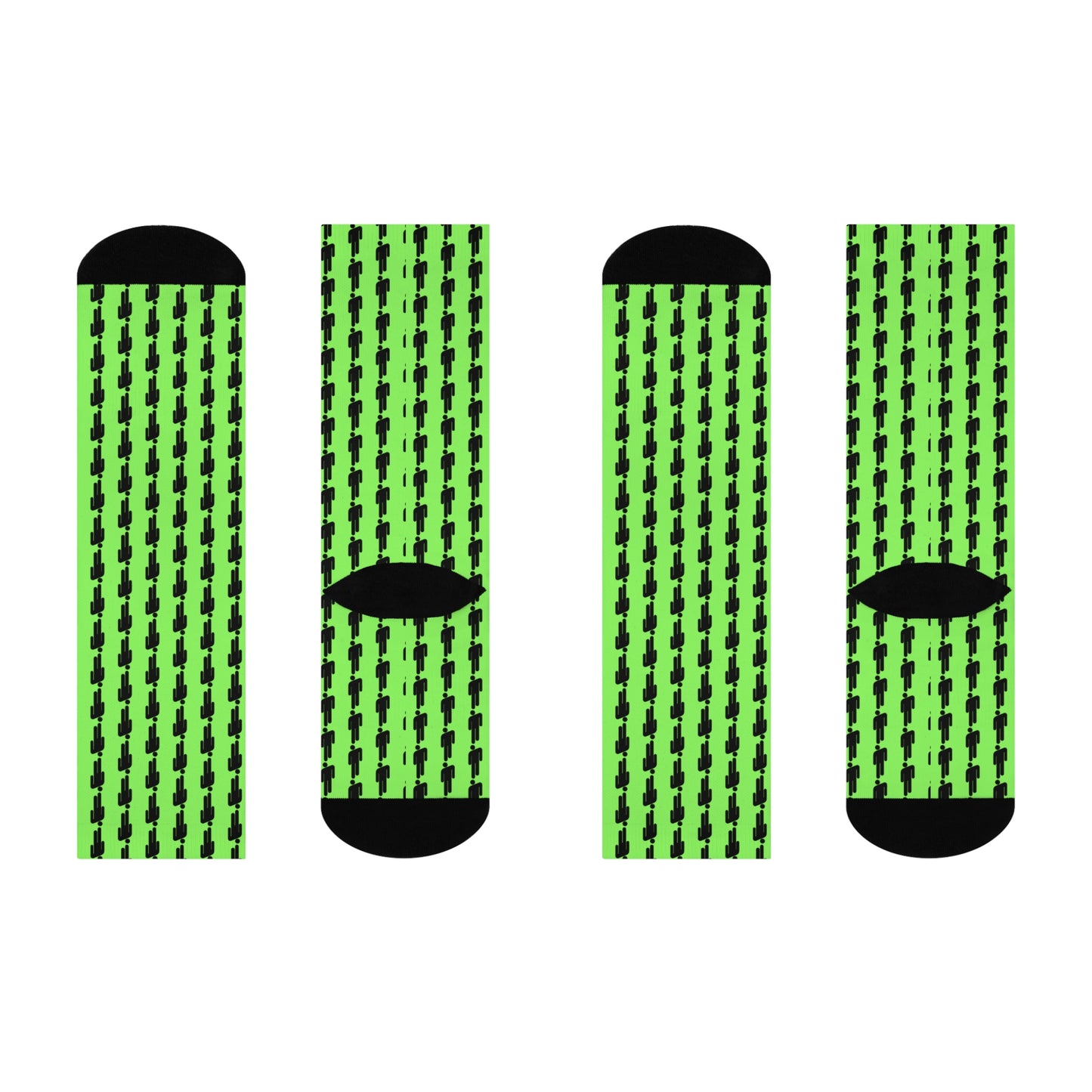 BOLD green - Cushioned Crew Socks