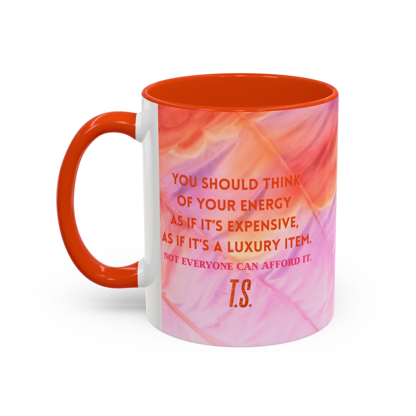 Colorful Luxury Energy Inspirational Mug, Motivational Coffee Cup, Unique Gift, Office Decor, Self-Care Reminder
