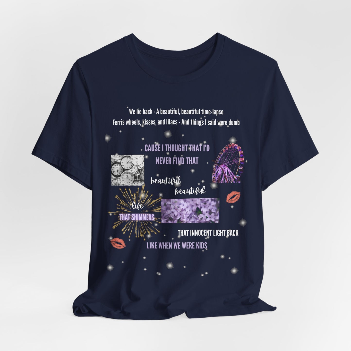 Eldest Daughter Collage Tee, Unisex Short Sleeve Jersey Tee, Motivational Shirt, Perfect Gift for Friends, Positive Vibes Apparel