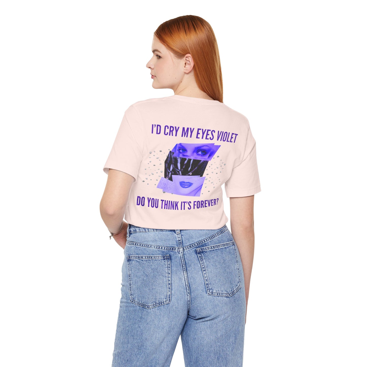 I'd Cry My Eyes Violet Front and Back Unisex Graphic Tee