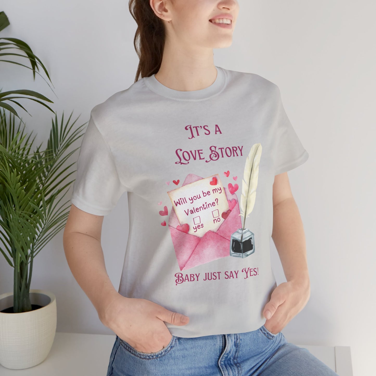 Love Story Valentine - Unisex Jersey Short Sleeve Tee