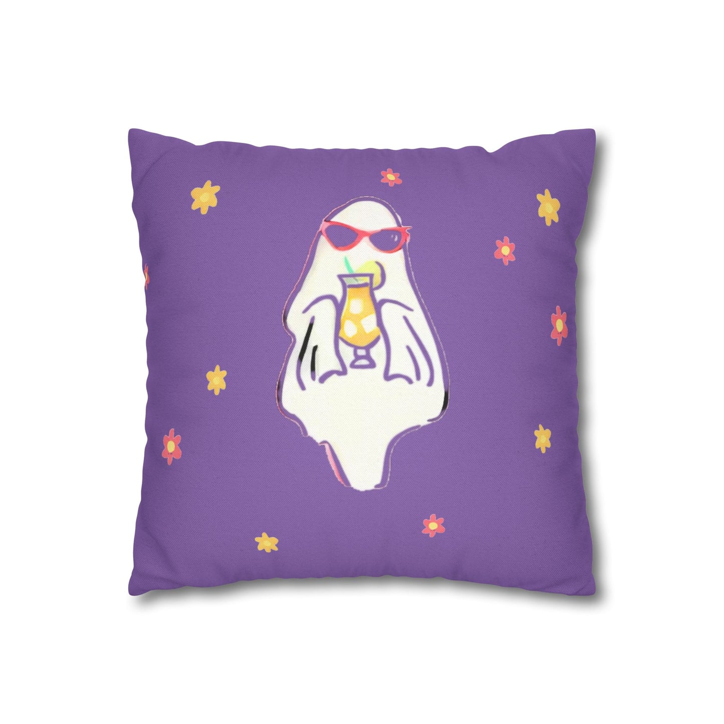 Chic Ghost Pillowcase, Cozy Decor, Halloween Vibes, Cute Home Accent, Gift for Ghost Lovers, Spooky Season Decor