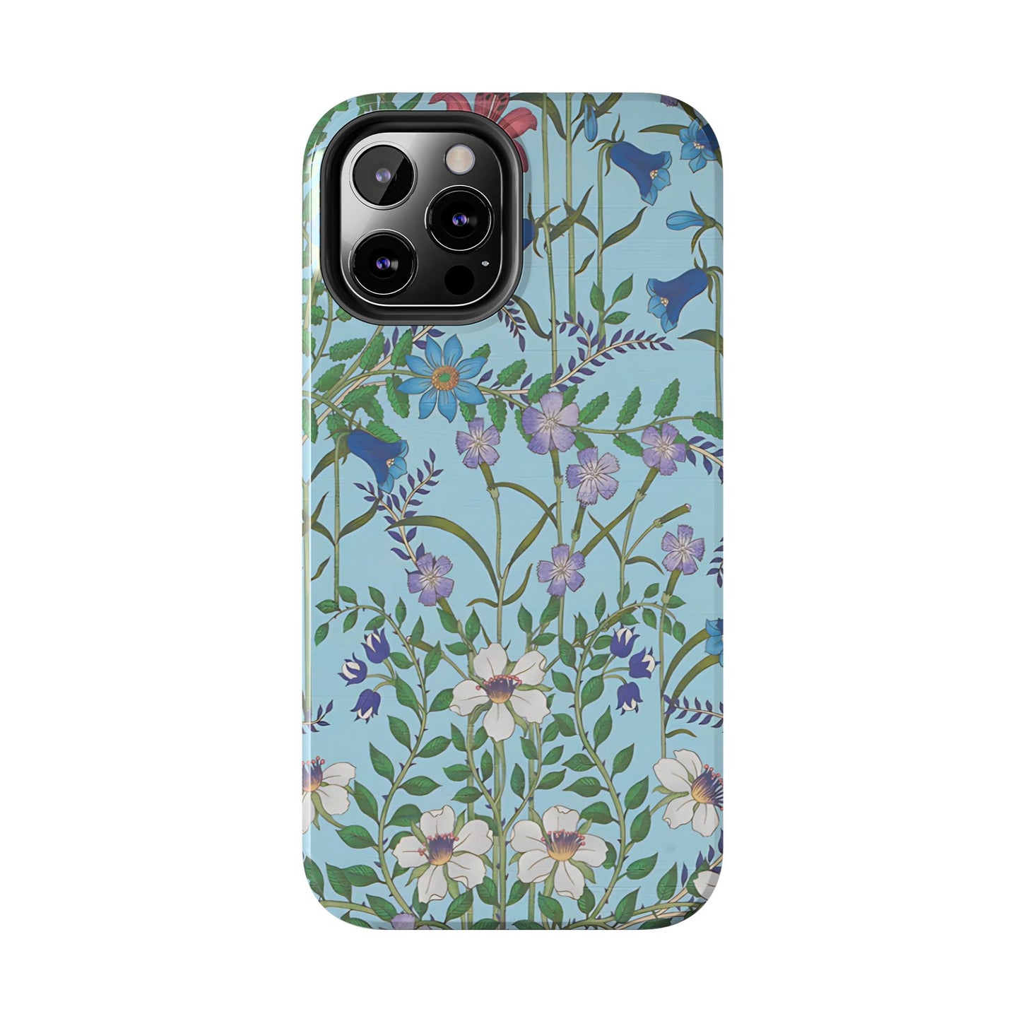 Vibrant Floral Tough Phone Case "Flora Blue"- Durable Protection for Your Device