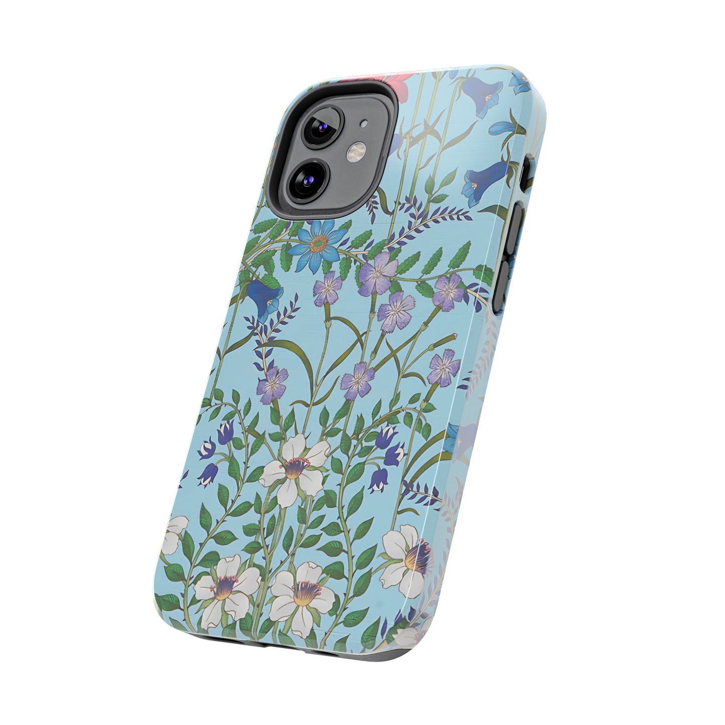 Vibrant Floral Tough Phone Case "Flora Blue"- Durable Protection for Your Device